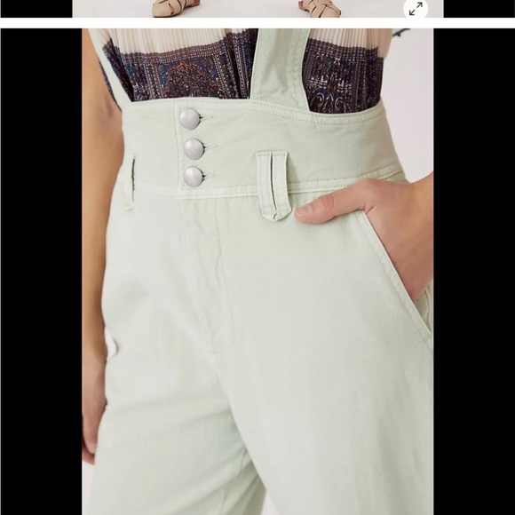 Anthropologie canvas pinafore jumpsuit - size 29 - Picture 2 of 6